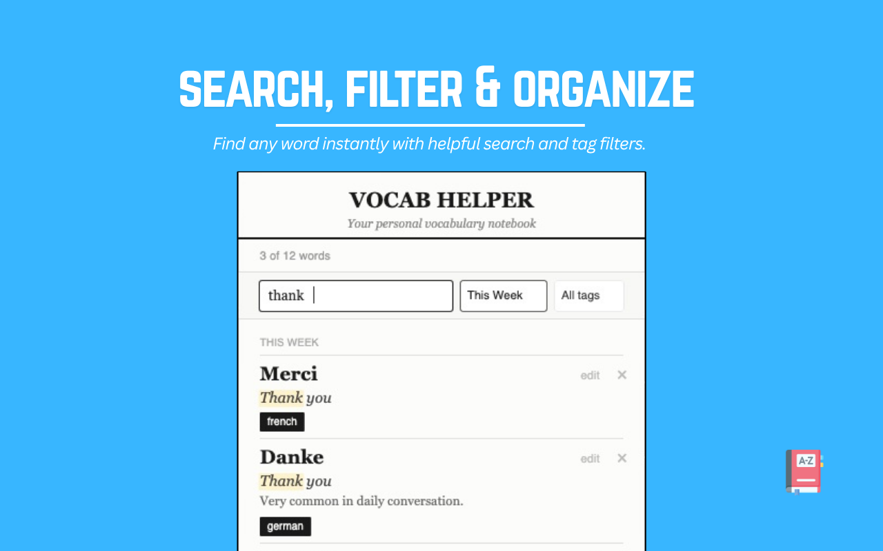 Vocab Stash — personal word library